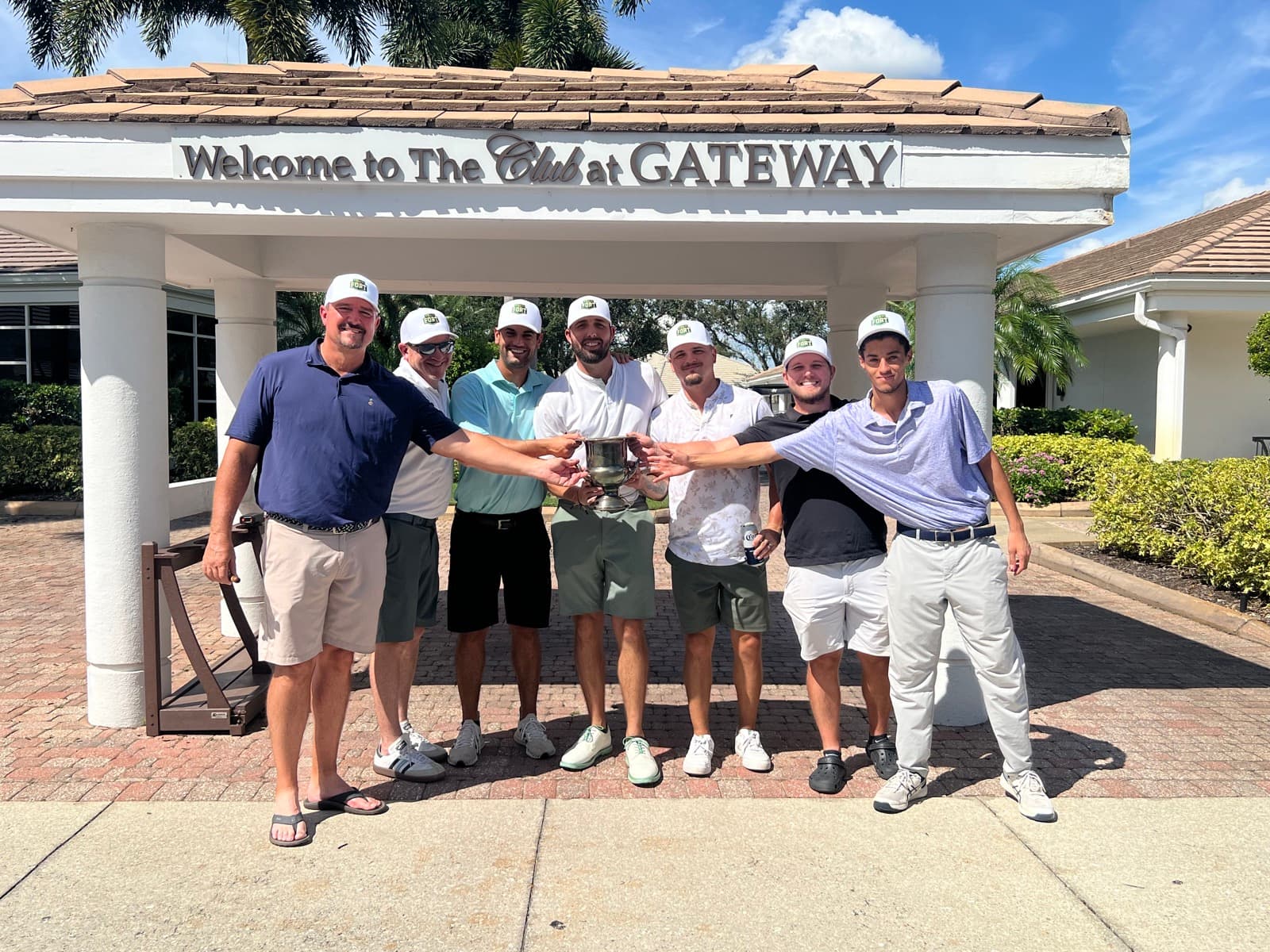 Team Fort celebrates with the inaugural Ryder Cup 239 trophy at The Club at Gateway